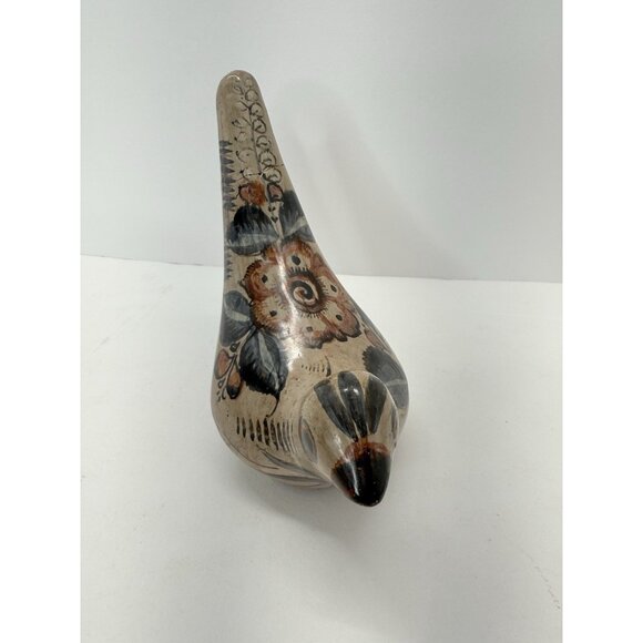 2 Vintage Tonala Bird Figurines Ceramic Hand Painted Mexican Folk Art Pottery - Picture 10 of 15